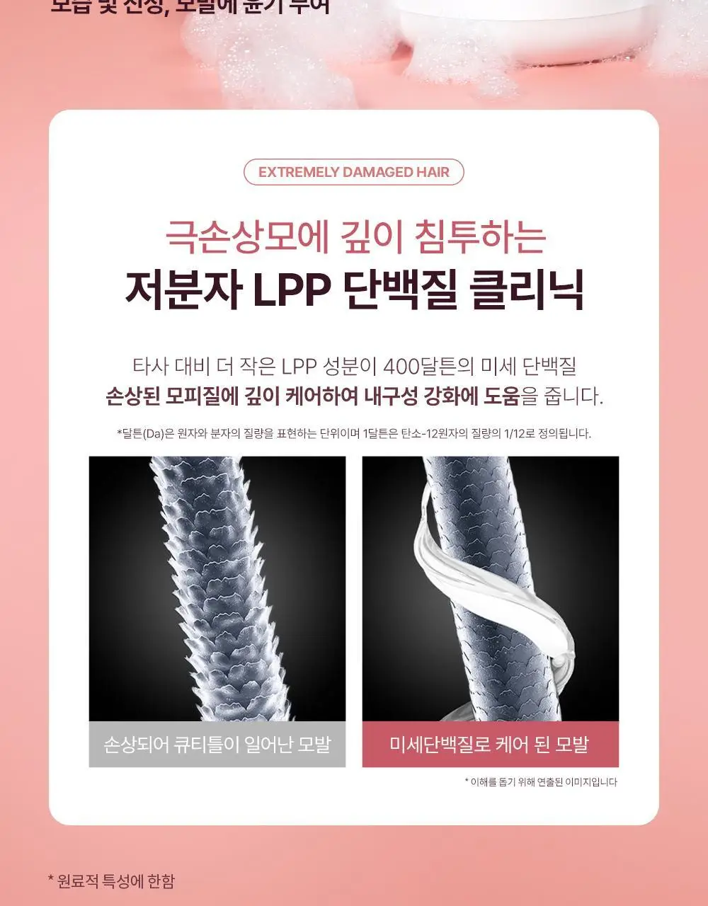 [모발탄력]박준뷰티랩 LPP 단백질 샴푸 플러스 1000ml 데미지 리페어 손상모 딥클렌징 미용실용 상세페이지 14